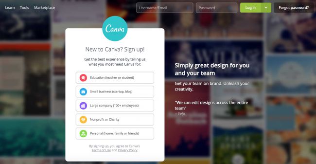 تصميم شعار بواسطة Canva