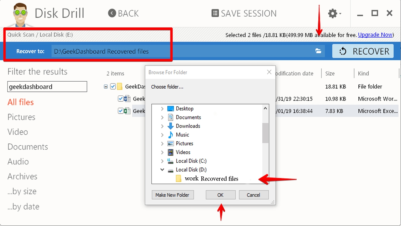 كيفية استعادة ملفات Microsoft Word و Excel المحذوفة في نظام Windows