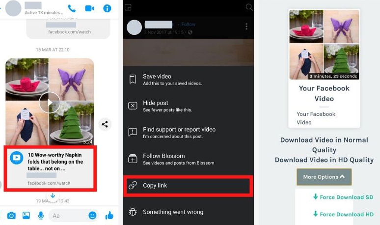 طريقة حفظ الفيديوهات من Facebook Messenger